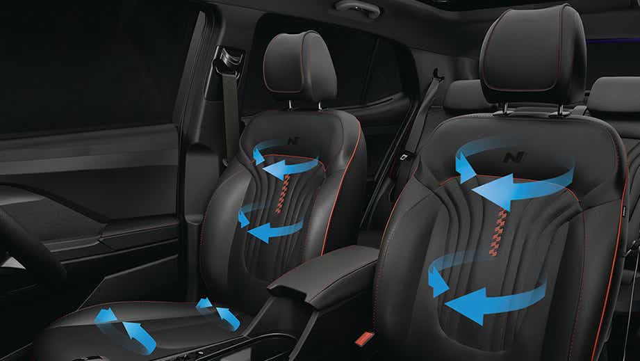 front seats and dashboard of a Hyundai Creta N Line