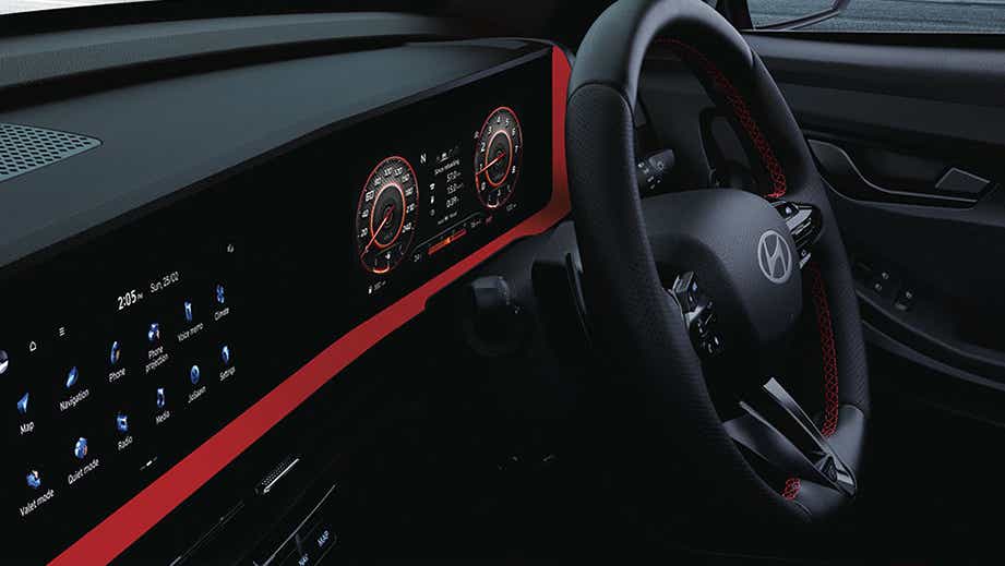 Interior dashboard of a Hyundai Creta N Line