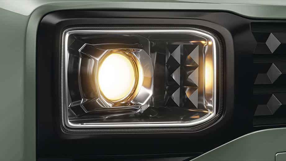 headlight close-up of a Hyundai Exter
