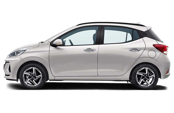 side view of a Hyundai Grand i10 Nios