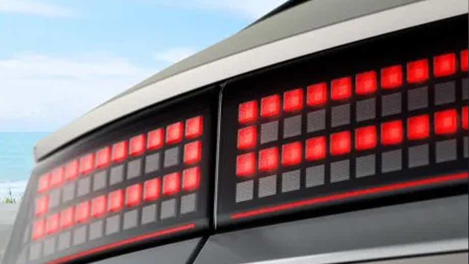 close-up of taillight of a Hyundai IONIQ 5