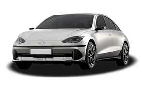 front three-quarter view of a Silver Hyundai Ioniq 6