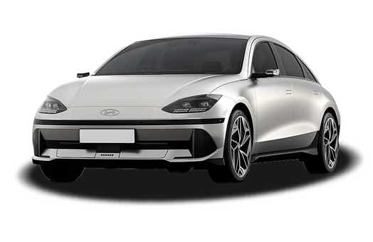 front three-quarter view of a Silver Hyundai Ioniq 6