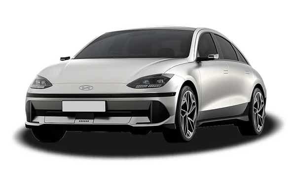 front three-quarter view of a Silver Hyundai Ioniq 6