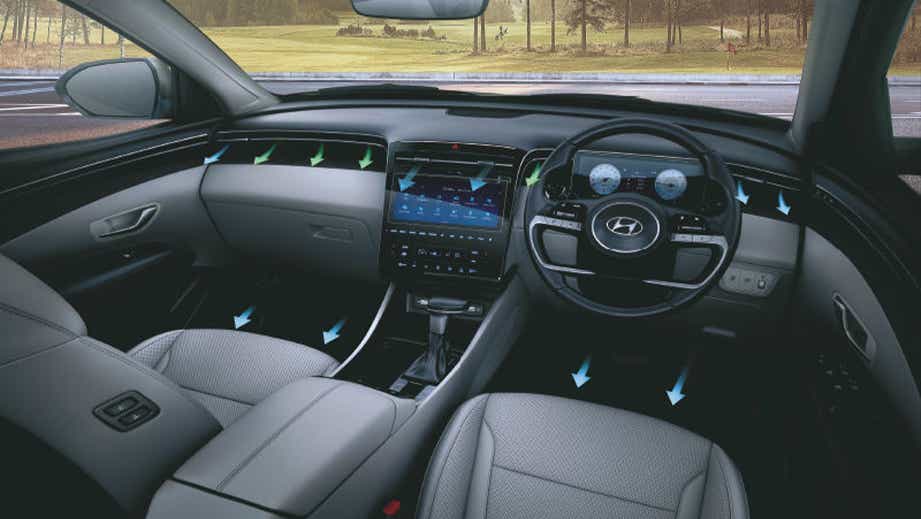 interior dashboard of a Hyundai Tucson