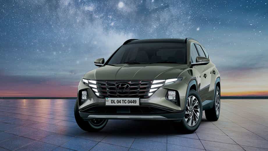 Front view of a Hyundai Tucson