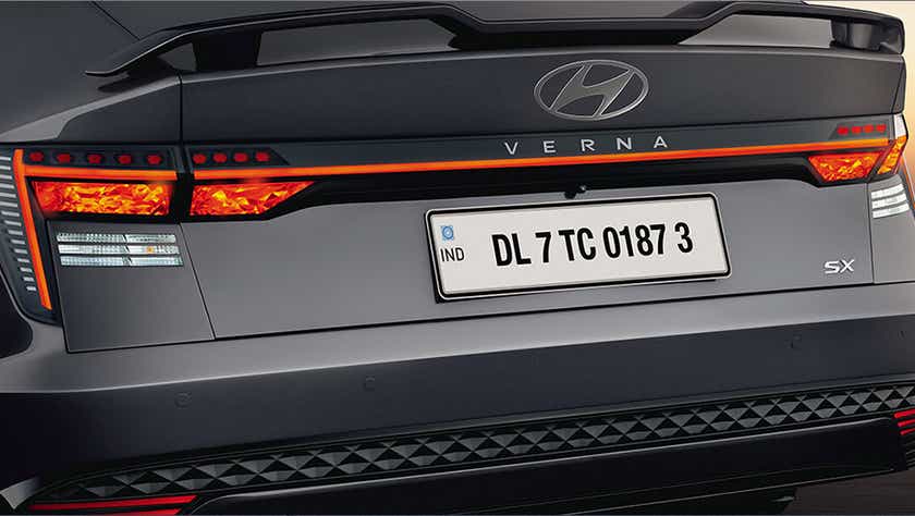 rear view of a Hyundai Verna SX