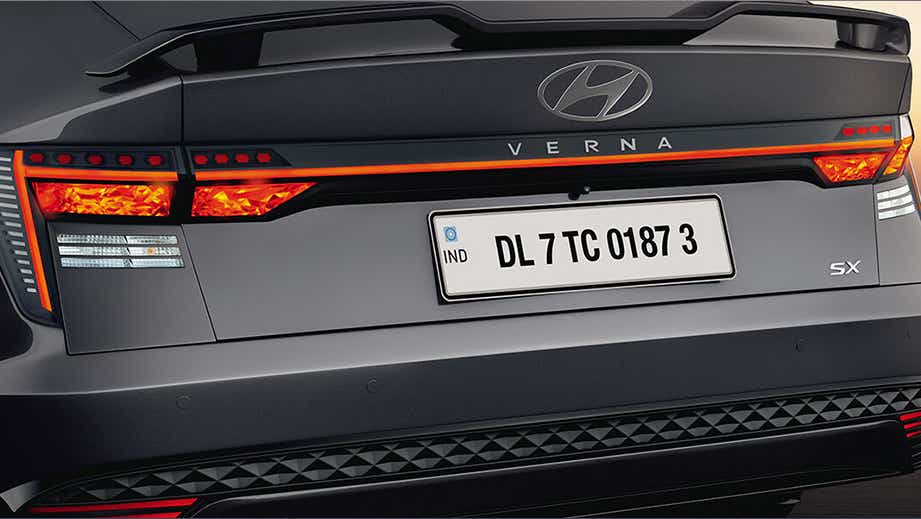 rear view of a Hyundai Verna SX