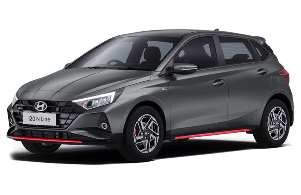 front three-quarter of a Hyundai i20 N Line
