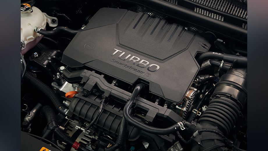 engine bay of a Hyundai i20 N Line