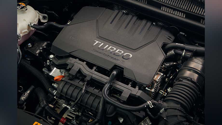 engine bay of a Hyundai i20 N Line