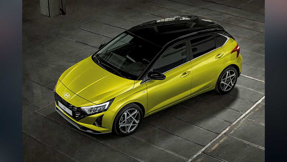 front three-quarter view of a Hyundai i20 N Line