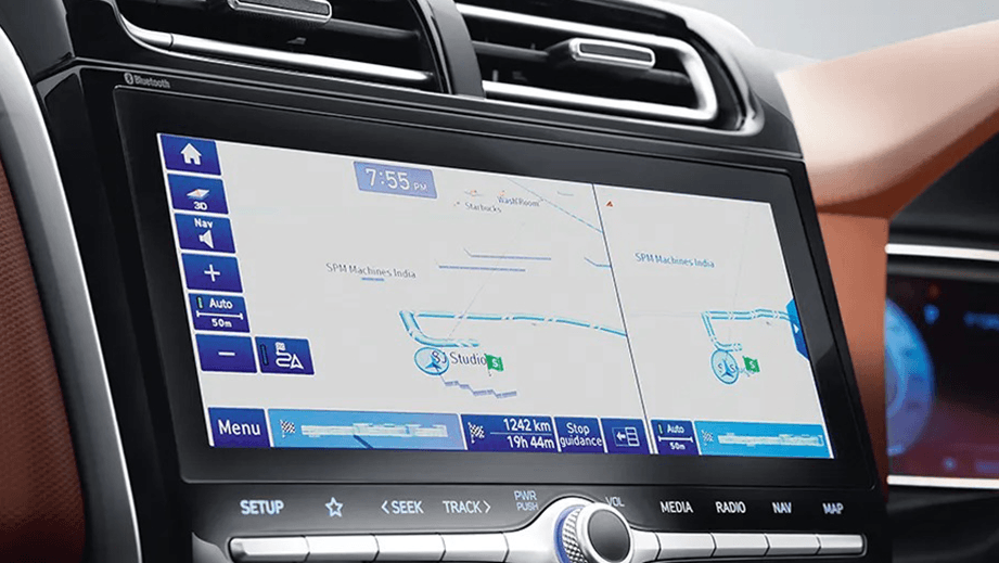 infotainment touchscreen of a Hyundai Alcazar 2021-2023