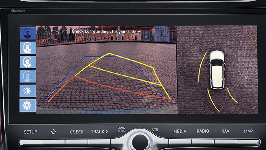 reverse camera and surround view monitor of a Hyundai Alcazar 2021-2023