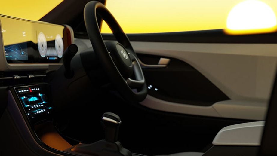 interior dashboard and steering wheel of a Hyundai Creta