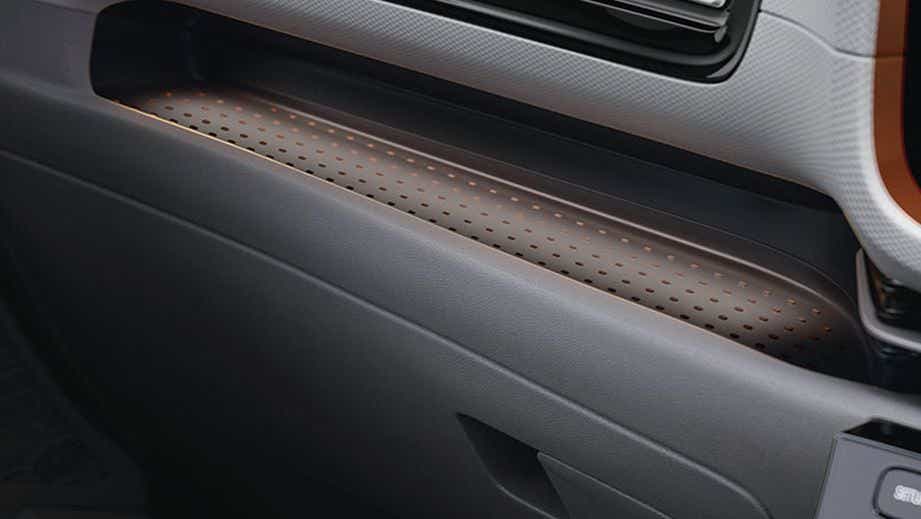 Dashboard storage compartment of a Hyundai Creta