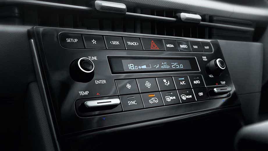 interior dashboard controls of a Hyundai Creta