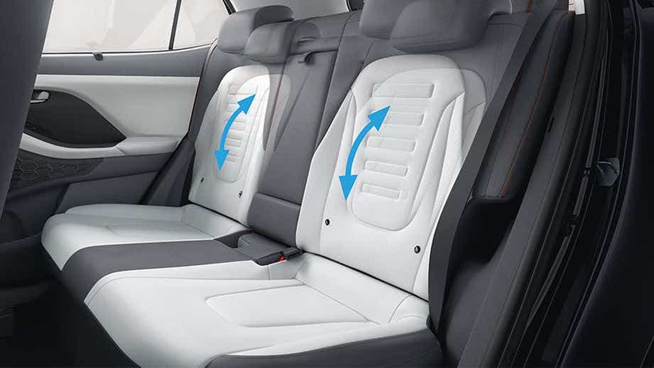 Rear seats of a Hyundai Creta