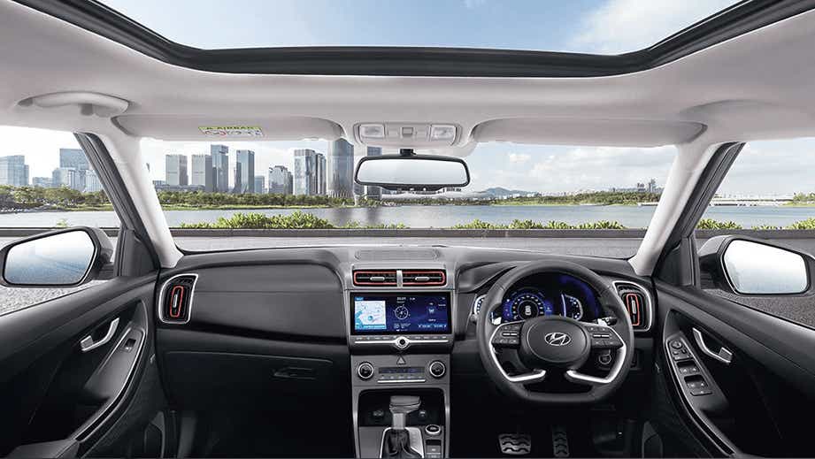 interior dashboard view of a Hyundai Creta 2018-2023