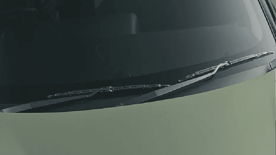 Wiper blade close-up of a Hyundai Exter