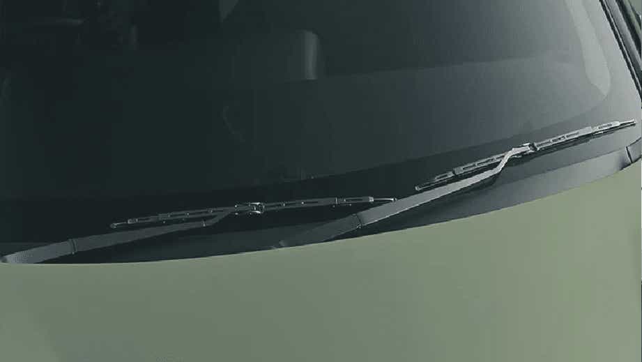 Wiper blade close-up of a Hyundai Exter