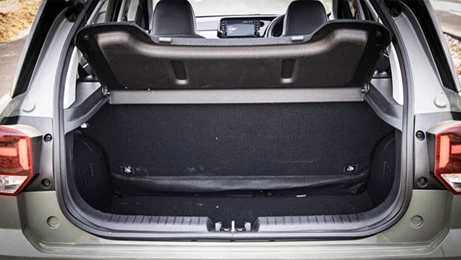 Boot area view of a Hyundai Exter