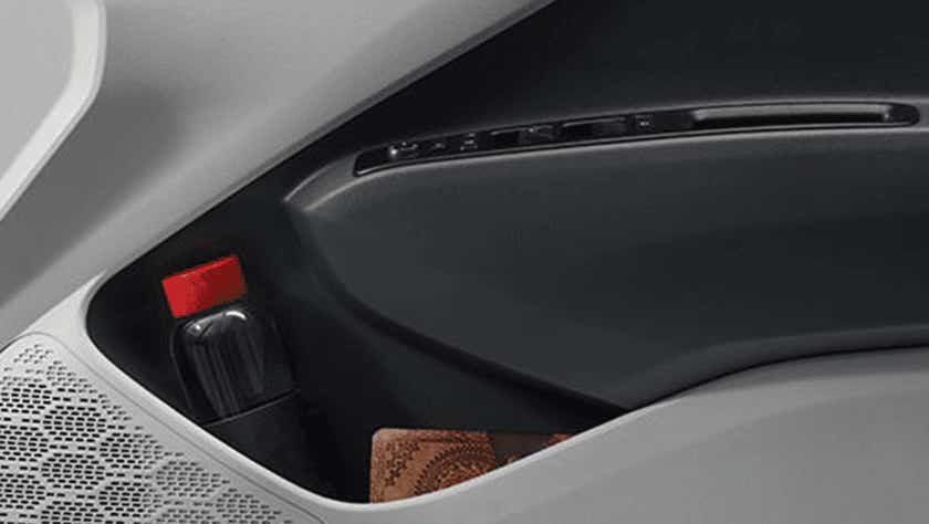 front door pocket view of a Hyundai Grand i10 Nios