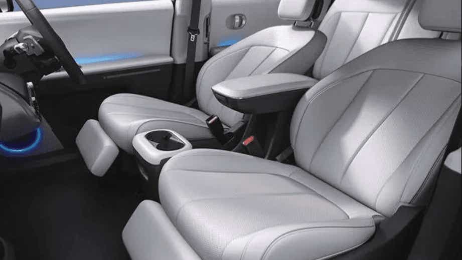 front seats and dashboard view of a Hyundai IONIQ 5