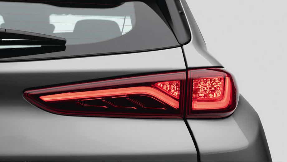 close-up of taillight of a Hyundai Kona Electric
