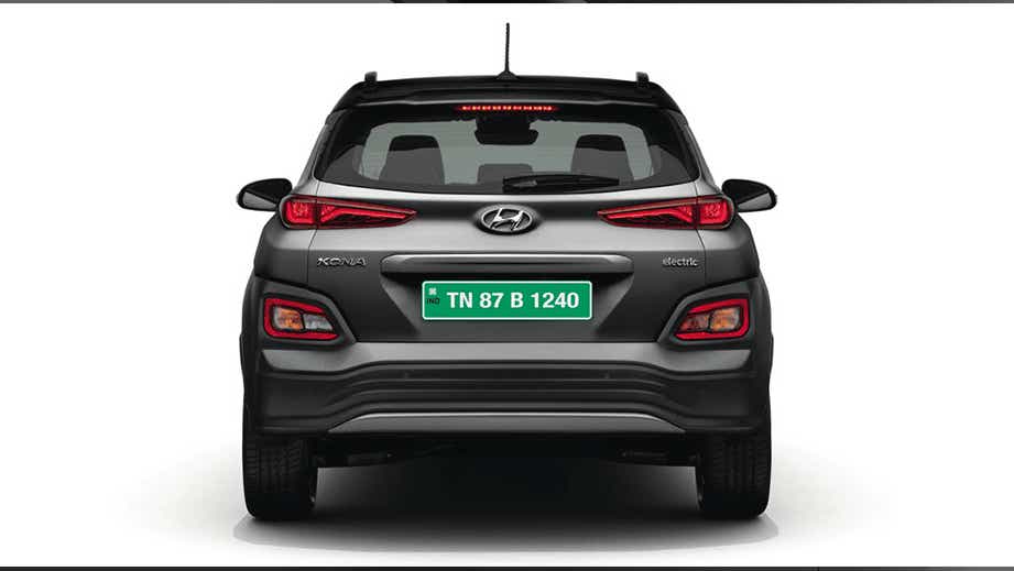 rear view of a Hyundai Kona Electric