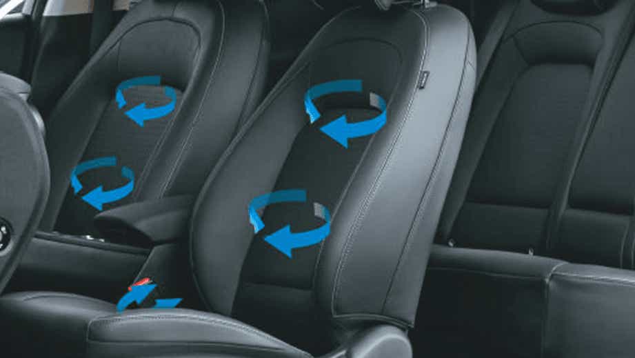 front seat ventilation system of a Hyundai Kona Electric