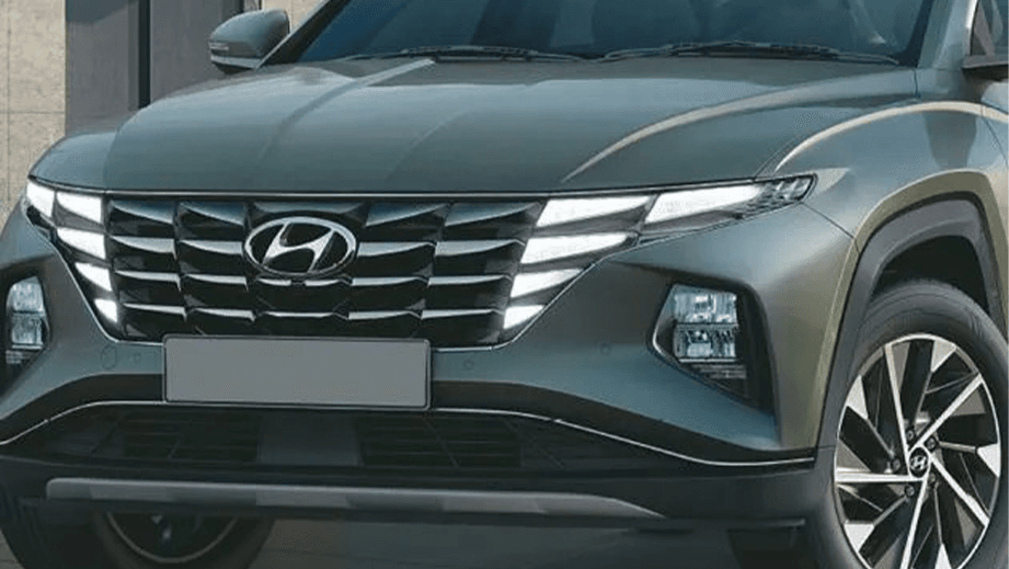 Front grille and headlights of a Hyundai Tucson