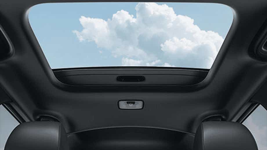 Sunroof interior view of a Hyundai Venue N Line