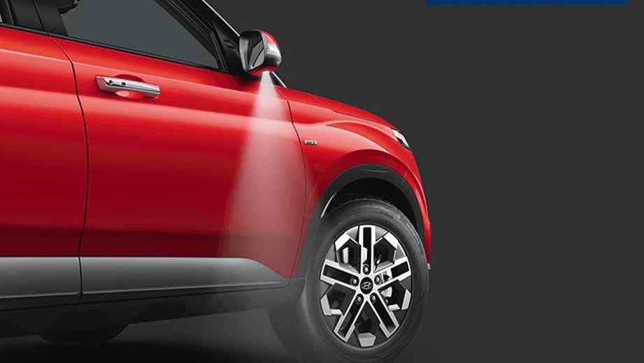 Front-side view of a Hyundai Venue