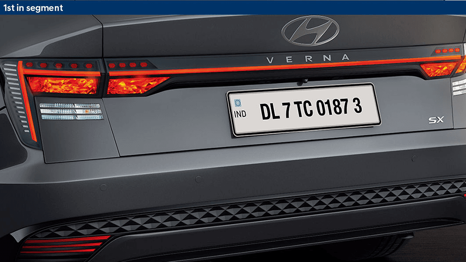 rear view of a Hyundai Verna SX