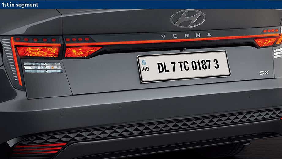 rear view of a Hyundai Verna SX