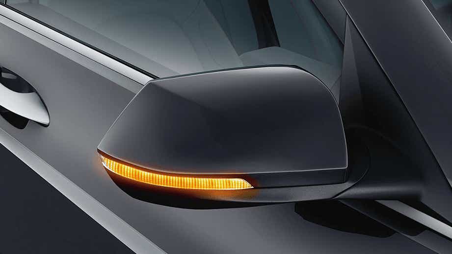 Side mirror close-up of a Hyundai Verna