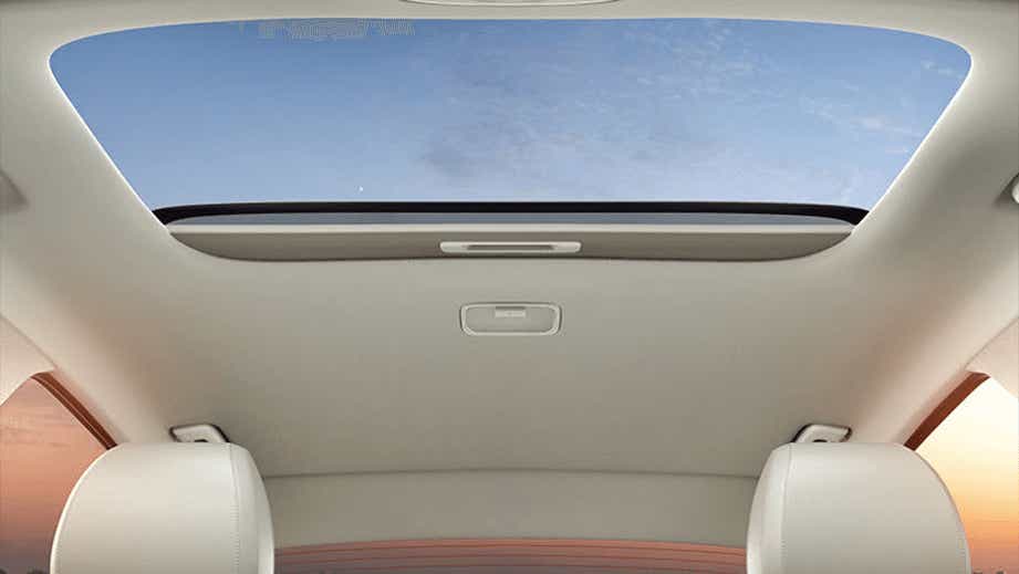 Sunroof interior view of a Hyundai Verna