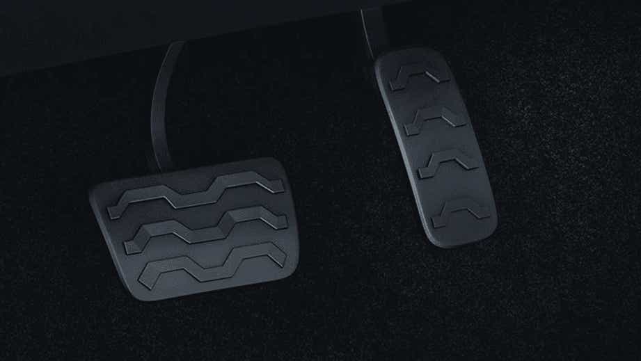 Close-up of pedals in a Hyundai Verna