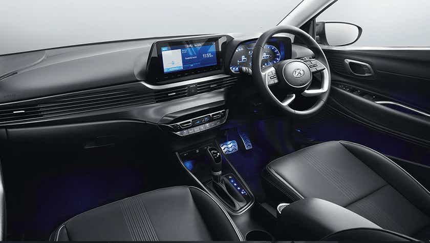 interior dashboard view of a Hyundai i20
