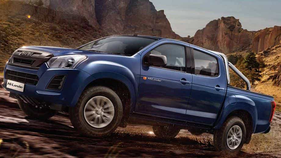 side view of an Isuzu Hi-Lander driving off-road