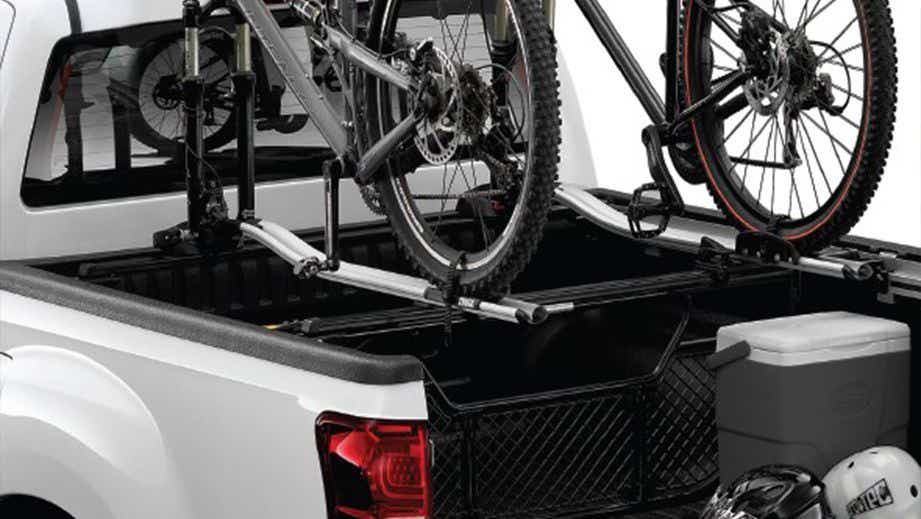 Truck bed view of an Isuzu Hi-Lander carrying bicycles