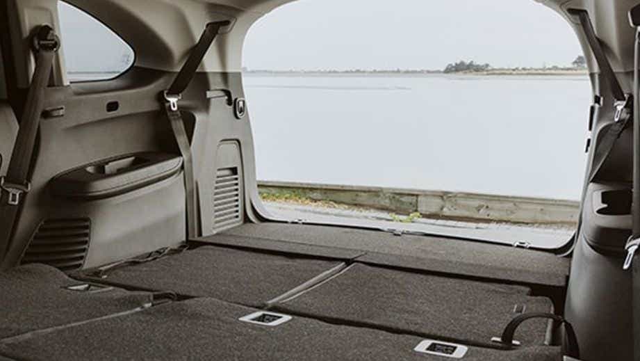 Cargo area with seats folded of an Isuzu MU-X