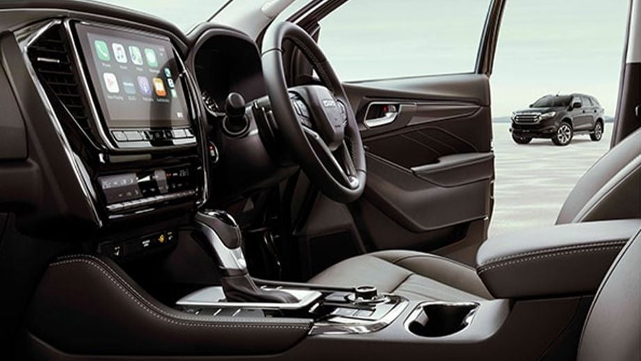Interior dashboard view of a Isuzu MU-X