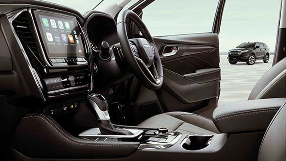 Interior dashboard view of a Isuzu MU-X