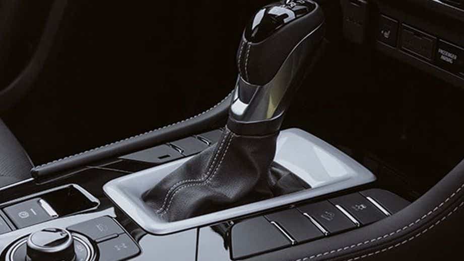 gear shifter and center console of an Isuzu MU-X
