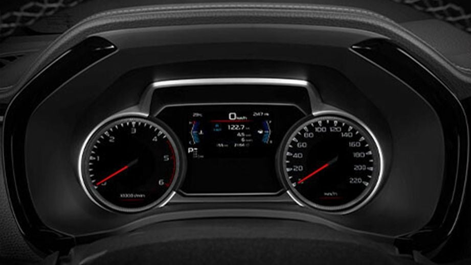Gauge cluster display of a Isuzu MU-X