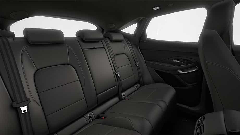 Rear seat view of a Jaguar E-Pace