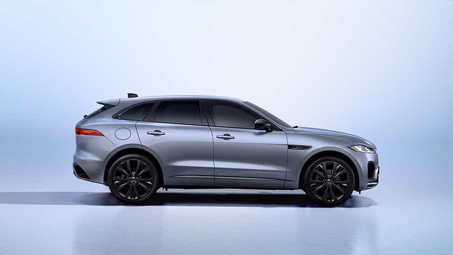 side view of a Jaguar F-Pace