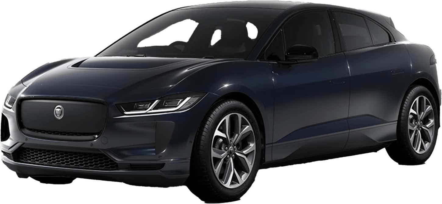front three-quarter view of a Jaguar I-Pace